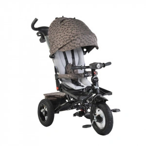 Tricicleta-cu-copertina-detasabila-NOVOKIDS-Jockey-Trike-Cu-far-luminos-si-melodii-Roti-gonflabile-din-cauciuc-Rotire-360-grade-Cadru-metalic-Dimensiuni-120X54X100-cm-Beige-2