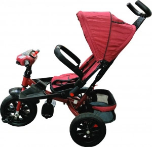 Tricicleta-cu-copertina-NOVOKIDS-Super-Trike-Cu-melodii-si-lumini-Roti-din-cauciuc-Pozitie-somn-Scaun-reversibil-cu-rotatie-360-grade-Rosu-Bordeaux_2
