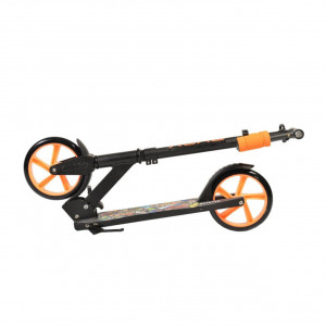 Trotineta-din-aluminiu-NOVOKIDS-Flurry-Scooter-Maxim-100-kg-Functie-Super-Brake-Maner-reglabil-pe-inaltime-Diametru-roata-200-mm-Negru-cu-Portocaliu_3