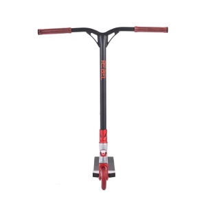 Trotineta Freestyle NOVOKIDS™ Rebel Stunter PRO, Maner 67 cm latime, Max 100 kg, Frana picior, Cadru si roti aluminiu, Diametru roata 120 mm, Rosu - Img 3