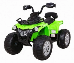 ATV Electric cu acumulator pentru copii NOVOKIDS™ Madness Quad PRO , Cu melodii si lumini, Lungime 100 cm, 3-8 ani , Max 30 kg , Roti EVA, 12V, Verde