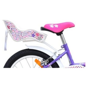 Bicicleta pentru copii NOVOKIDS™ Splend'Or Boom PRO Edition, Cu cosulet pentru papusi, Roti 16" inch, Maxim 50 kg, Cadru din otel, Roti ajutatoare detasabile, Ghidon reglabil pe inaltime, Mov - Img 3
