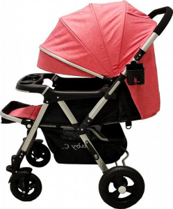 Carucior-nou-nascuti-2-in-1-BABY-CARE-PRO-511-Cadru-aluminiu-Maner-reversibil-Spatar-reglabil-in-5-trepte-Amortizoare-Plasa-insecte-Frana-picior-Pliabil-Rosu_1