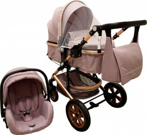 Carucior-nou-nascuti-3-in-1-Baby-Care-PRO-530-Cu-geanta-bebe-Cadru-Aluminiu-Gold-Amortizoare-Roti-din-cauciuc-plin-AVE-Landou-Scoica-auto-Spatar-reglabil-3-trepte-Plasa-insecte-Gri_2