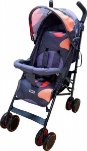 Carucior-sport-tip-umbrela-Baby-Care-PRO-803-Camouflage-Spatar-reglabil-in-7-trepte-pozitie-somn-Amortizoare-Frana-picior-Pliabil-Portocaliu
