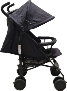Carucior sport tip umbrela Baby Care™ PRO 818B, Spatar reglabil in 7 trepte, Pozitie somn, Amortizoare, Frana picior, Pliabil, Negru