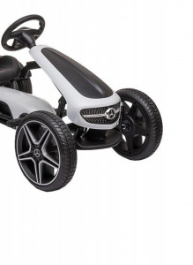 Kart-cu-pedale-pentru-copii-NOVOKIDS-Mercedes-Benz-Kart-PRO-Cu-claxon-si-melodii-Carena-Structura-metalica-Frana-de-mana-Functie-FreeWheel-Scaun-Ajustabil-Mers-cu-spatele-Alb_1