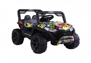 Masinuta Electrica cu acumulator pentru copii NOVOKIDS™ Buggy Mini UTV, Cu faruri luminoase, Telecomanda, 3-7 ani , max 30 kg, 3 Viteze, Lungime 110 cm, Model Offroad, Camouflage Multicolor