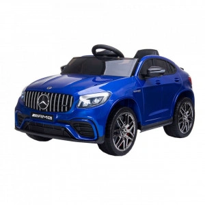 Masinuta Electrica cu acumulator pentru copii NOVOKIDS™ Mercedes GLC 63 AMG , Roti din Cauciuc EVA, 3-8 ani , usi cu deschidere , Baterie12V, 2 Viteze, lungime 115 cm, 2 motoare 390 W, Albastru