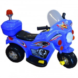 Motocicleta Electrica cu Acumulator Pentru Copii NOVOKIDS™ Motor Sport, Cu Melodii si Lumini, Trotineta Electrica, 3 Roti, MERS CU SPATELE, Albastru