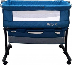 Patut-copii-transformabil-in-balansoar-bebe-Baby-Care-Co-Sleeper-Cu-plasa-insecte-si-cosulet-depozitare-Design-modern-4-roti-cu-frana-Dimensiuni-85X95X50-cm-Saltea-inclusa-Cadru-aluminiu-Albastru-Turquoise