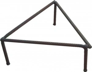 Pirostrie traditionala din fier striat HouseXL, pentru ceaune, tuciuri, caldari si oale, grosime 16 mm, maxim 200 kg, 40X40X40X25 cm, Negru