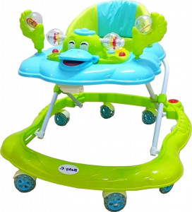 Premergator-reglabil-in-3-trepte-NOVOKIDS-Baby-C-cu-melodii-roti-silentioase-din-silicon-Ratusca-Pliabil-Verde-Turquoise_1