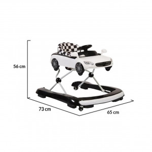Premergator-Reglabil-in-3-Trepte-NOVOKIDS-Super-Cabrio-Car-3-in-1-Transformabil-in-Antemergator-si-Masinuta-copii-Pliabil-Cu-Melodii-si-lumini-Volan-Alb