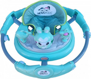 Premergator-reglabil-in-6-trepte-de-inaltime-NOVOKIDS-Happy-Bunny-Cu-melodii-si-lumini-Pliabil-Max-20-kg-Roti-silentioase-Model-Iepuras-Verde-Turquoise_3