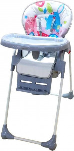 Scaun-de-masa-pentru-copii-si-bebe-Baby-Care-CC-reglabil-in-3-trepte-pliabil-centura-de-siguranta-sezut-comfortabil-masuta-detasabila-pozitie-somn-cosulet-de-depozitare-model-Happy-Friends-Gri