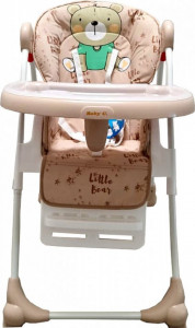 Scaun-de-masa-pentru-copii-si-bebe-Baby-Care-CC-reglabil-in-3-trepte-Pliabil-Centura-de-siguranta-Sezut-comfortabil-Masuta-detasabila-Pozitie-somn-Cosulet-de-depozitare-Model-Ursulet-Crem_1