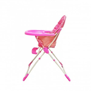 Scaun-de-masa-pentru-copii-si-bebe-Baby-Care-CH-Pliabil-Centura-de-siguranta-Sezut-comfortabil-Masuta-detasabila-Model-Floricele-Roz_1