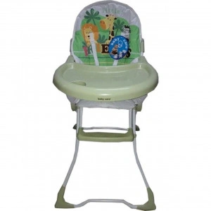 Scaun de masa pentru copii si bebe Baby Care™ ,pliabil, centura de siguranta, sezut comfortabil, masuta detasabila, Verde