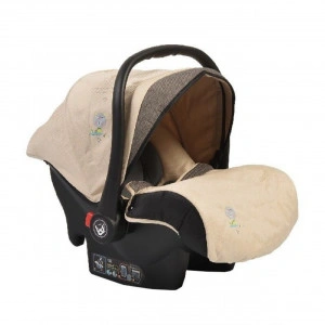 Scoica auto pentru bebelusi NOVOKIDS™ Stephanie PRO , Cos auto, Husa picioare demontabila, Maner reglabil, Captuseala comfortabila, Omologare R-129 i-Size, Sistem de prindere in 5 puncte, Maximum 13 kilograme, Crem