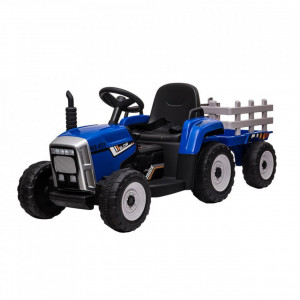 Tractor-Electric-XXL-cu-acumulator-pentru-copii-NOVOKIDS-Little-Farmer-Cu-remorca-Melodii-si-USB-3-8-ani-Baterie12V-2-Viteze-lungime-137-cm-Lumini-Albastru_1