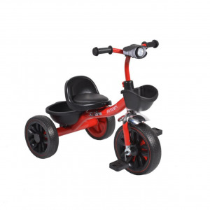 Tricicleta-cu-pedale-NOVOKIDS-Hawk-Trike-Cu-melodii-si-lumini-Doua-cosulete-pentru-jucarii-Max-25-kg-Roti-din-cauciuc-EVA-Cadru-metalic-Far-luminos-Rosu_2