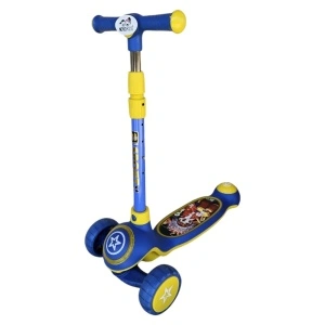 Trotineta copii cu roti luminoase din silicon NOVOKIDS™ Mini Scooter 9080, Cu melodii si lumini, 3 roti, Pliabila, Maner reglabil pe inaltime, Maxim 50 kg, Design modern, Albastru