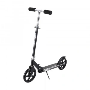 Trotineta copii si adolescenti NOVOKIDS™ Fusion EVO PRO, Maxim 100 kg, Functie Super Brake, Maner reglabil pe inaltime, Diametru roata 200 mm, Negru