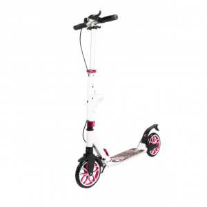Trotineta-din-aluminiu-cu-frana-pe-disc-NOVOKIDS-Fiore-Plus-maxim-100-kg-Franare-dubla-Suspensie-dubla-Diametru-roata-200-mm-Alb-cu-Roz_3