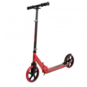 Trotineta din aluminiu NOVOKIDS™ Storm Scooter, maxim 100 kg, Functie Super Brake, Maner reglabil pe inaltime, Diametru roata 200 mm, Rosu