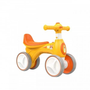 Trotineta fara pedale pentru copii NOVOKIDS™ EVO Balance Bubbles Bike, Cu masina de facut baloane si melodii, Maxim 30 Kg, 4 roti, Stabilitate mare, Design futurist, Portocaliu