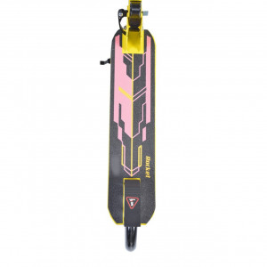 Trotineta-pliabila-NOVOKIDS-Rocket-Challenger-Maxim-100-kg-Inaltime-reglabila-78-86-cm-Suspensie-fata-Diametru-roata-145-mm-Galben-cu-Roz_4