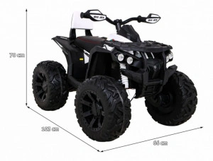 ATV-Electric-cu-acumulator-pentru-copii-NOVOKIDS-PowerQuad-PRO-Cu-melodii-si-lumini-Lungime-103-cm-3-8-ani-Max-35-kg-Roti-EVA-12V-4-motoare-Negru-cu-Alb