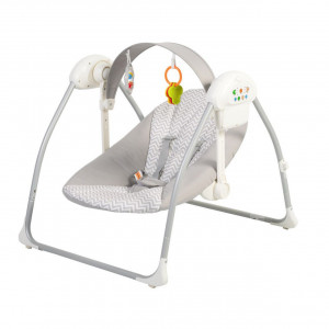 Balansoar-Pentru-Bebelusi-cu-conectare-la-priza-NOVOKIDS-Party-Swing-Multifunctional-Pliabil-3-Viteze-Leganat-Husa-Lavabila-8-Melodii-cu-reglaj-volum-Gri