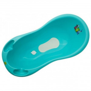 Cadita-ergonomica-pentru-bebelusi-si-copii-NOVOKIDS-Little-Bear-baita-bebe-dimensiuni-100X50X25-suport-anti-alunecare-supapa-scurgere-Turquoise