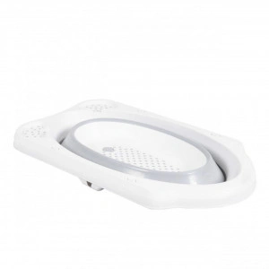 Cadita-pliabila-premium-pentru-bebelusi-si-copii-NOVOKIDS-Hawaiian-Folding-Tub-Cu-stender-si-accesorii-de-baie-Dimensiuni-84x48x23-cm-Supapa-scurgere-Gri_2