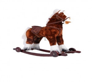 Calut-balansoar-NOVOKIDS-Rocking-Horse-XXL-Maron-cu-Alb-2