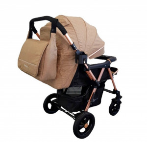 Carucior-nou-nascuti-2-in-1-BABY-CARE-PRO-511-Cu-geanta-bebe-inclusa-Cadru-aluminiu-Maner-reversibil-Spatar-reglabil-in-5-trepte-Amortizoare-Plasa-insecte-Frana-picior-Pliabil-Maron_1