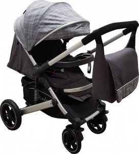 Carucior-nou-nascuti-2-in-1-BABY-CARE-PRO-512-Cu-geanta-bebe-inclusa-Suspensii-Cadru-aluminiu-Silver-Plasa-insecte-Gri-cu-Carouri_3