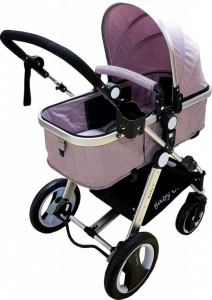 Carucior-nou-nascuti-2-in-1-Baby-Care-PRO-S535-Cadru-Aluminiu-roti-din-cauciuc-plin-landou-reversibil-Spatar-reglabil-in-3-trepte-Gri_2