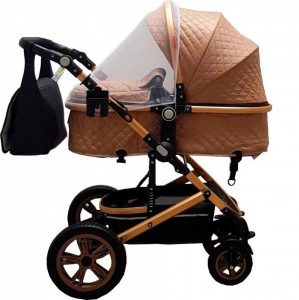 Carucior-nou-nascuti-3-in-1-Baby-Care-PRO-530-Cu-geanta-bebe-Cadru-Aluminiu-Gold-Amortizoare-Roti-din-cauciuc-plin-AVE-Landou-Scoica-auto-Spatar-reglabil-3-trepte-Plasa-insecte-Beige-cu-Negru_2