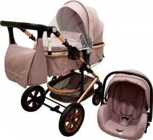 Carucior-nou-nascuti-3-in-1-Baby-Care-PRO-530-Cu-geanta-bebe-Cadru-Aluminiu-Gold-Amortizoare-Roti-din-cauciuc-plin-AVE-Landou-Scoica-auto-Spatar-reglabil-3-trepte-Plasa-insecte-Gri_1