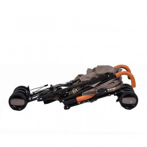 Carucior-sport-tip-umbrela-NOVOKIDS-Sunny-Spatar-reglabil-3-trepte-Cadru-aluminiu-manere-piele-Amortizoare-Frana-picior-Pliabil-Gri