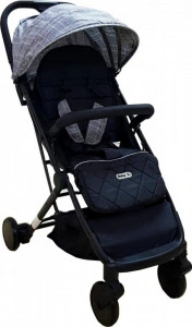 Carucior sport ultracompact pentru copii Baby Care™ PRO S108, Transformabil in troller, Spatar reglabil in 3 trepte, Roti cu rulment, Frana picior,Pliabil , Gri Jeans