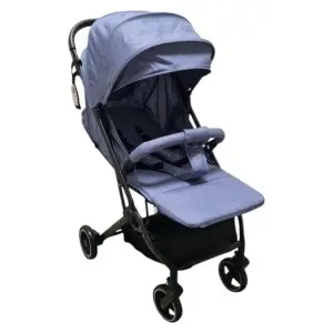 carucior compact Baby Care 311 albastru cu bara protectie si centura in 5 puncte