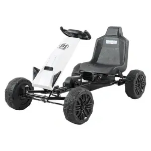 Kart cu pedale pentru copii NOVOKIDS GoKart cu roti EVA si frana de culoare Alb