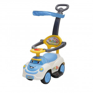 Masinuta-copii-si-bebe-NOVOKIDS-Cartoon-Smile-Cu-melodii-si-lumini-Maner-de-impins-pentru-parinti-detasabil-copertina-de-protectie-detasabila-Functie-trotineta-fara-pedale-Pentru-interior-si-exterior-Albastru
