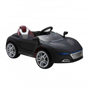 Masinuta Electrica cu acumulator pentru copii NOVOKIDS™ NKA228 Sport Racer , Cu telecomanda, Melodii si lumini, 3-8 ani , Usi cu deschidere , Baterie 6V, 2 Viteze, MP3, Negru