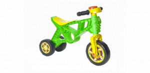 Motocicleta cu functie de trotineta fara pedale pentru copii NOVOKIDS™ EVO Balance Bike, Cu claxon, Maxim 30 Kg, 3 roti, Stabilitate mare, Verde