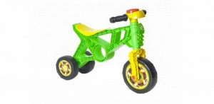 Motocicleta cu functie de trotineta fara pedale pentru copii NOVOKIDS™ EVO Balance Bike, Cu claxon, Maxim 30 Kg, 3 roti, Stabilitate mare, Verde
